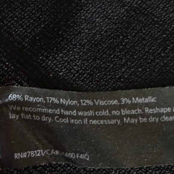 Like new Eileen Fisher Black & Metallic Asymetrical Tunic or Mini Dress Size Med - Picture 7 of 10